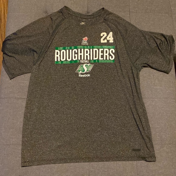 Saskatchewan Roughriders CFL Reebok T-Shirt Men’s Xtra Large Player Issued Tee - Picture 1 of 14